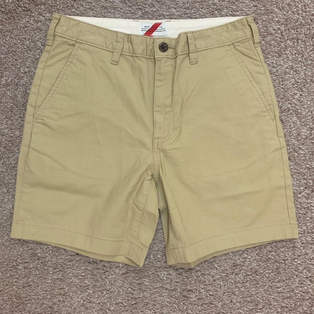 NWT Best Made Co 7" Inseam Linen Shorts in Sand Dune Beige/Tan Size 29